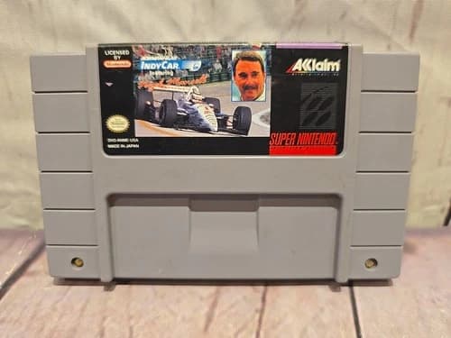 Newman Haas Indy Car Featuring Nigel Mansell Nintendo SNES TESTED