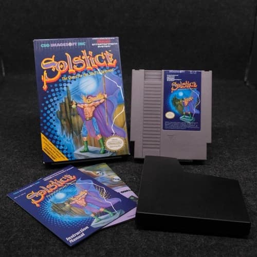 Solstice: Quest for the Staff of Demnos (NES) -Authentic CIB Great Condition