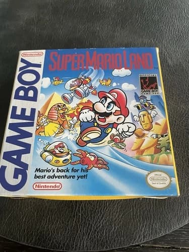 Super Mario Land Nintendo Game Boy 1989 CIB Box Instructions Case Inserts Works