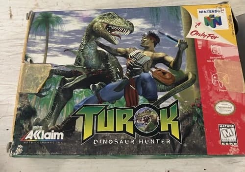 Turok Dinosaur Hunter Nintendo 64 N64 Complete In Box Authentic 1996
