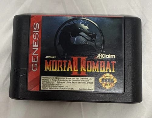 Mortal Kombat II Sega Genesis Authentic Cartridge Only
