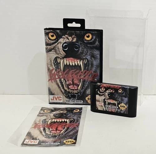 Wolfchild Sega Genesis Cartridge Box Manual Protector Works Nice Condition