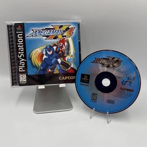 Mega Man X4 (PS1 Sony PlayStation 1, 1997) CIB Black Label W/Reg Card