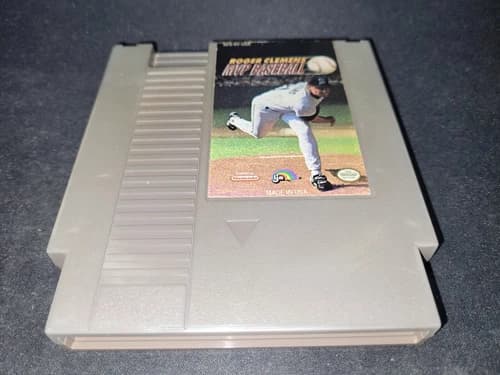 Roger Clemens' MVP Baseball Authentic Nintendo NES EXMT condition game cartridge