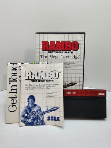 Rambo: First Blood Part II (Sega Master System, 1986) Complete In Box! CIB!