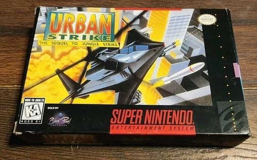 Urban Strike (Super Nintendo SNES, 1994) CIB Complete in Box with Manual