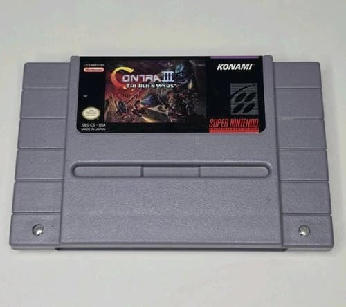 Contra III 3: The Alien Wars - SNES - Loose Cart Only