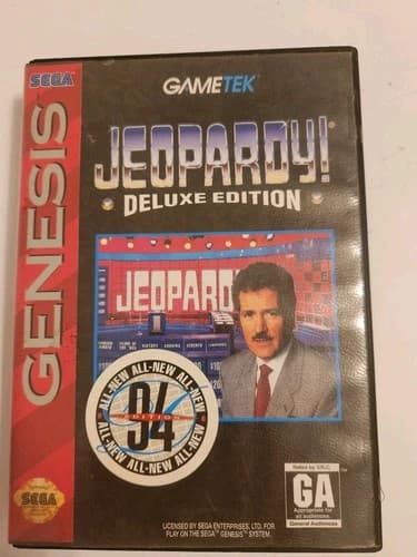 Jeopardy Deluxe Edition (Sega Genesis, 1993) CIB