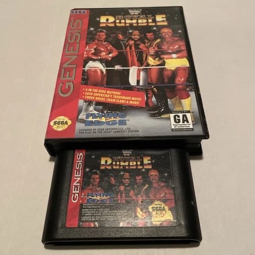 Sega Genesis WWF Royal Rumble 1993 Video Game Cartridge Professional Wrestling!