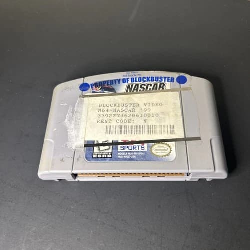 NASCAR 99 1999 Authentic N64 Game Cartridge BLOCKBUSTER LABELS