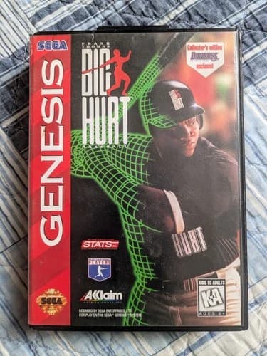 Sega Genesis Frank Thomas Big Hurt Baseball In Box With Manual