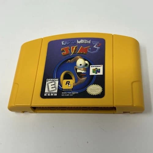 Earthworm Jim 3D N64 (Nintendo 64, 1999) Cleaned Tested Authentic