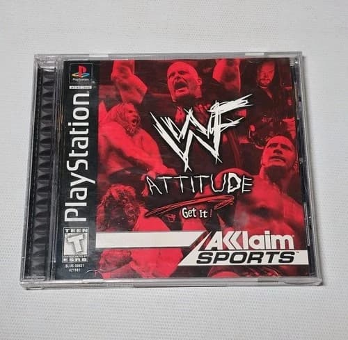 WWF Attitude PS1 (Sony PlayStation 1, 1999) Wrestling CIB Complete Scratch-Free