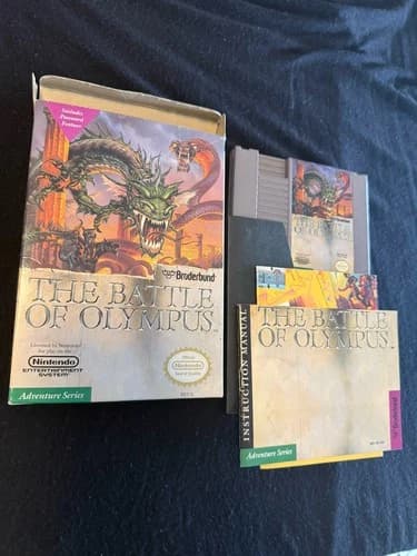 The Battle of Olympus (Nintendo NES) Complete in Box CIB