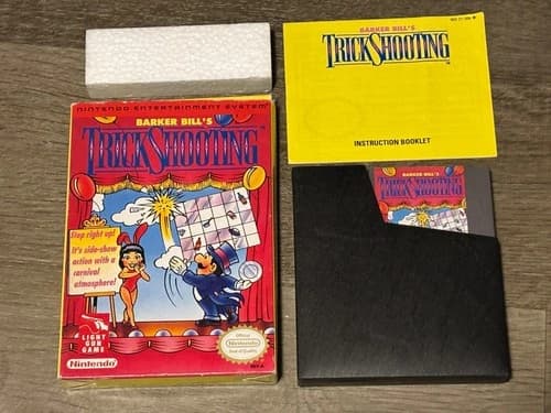 Barker Bill's Trick Shooting Nintendo Nes Complete CIB Good Shape Authentic