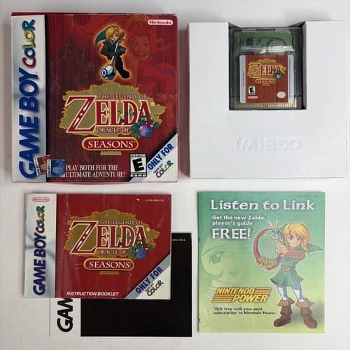 Legend of Zelda Oracle of Seasons Nintendo Game Boy Color Complete In Box CIB