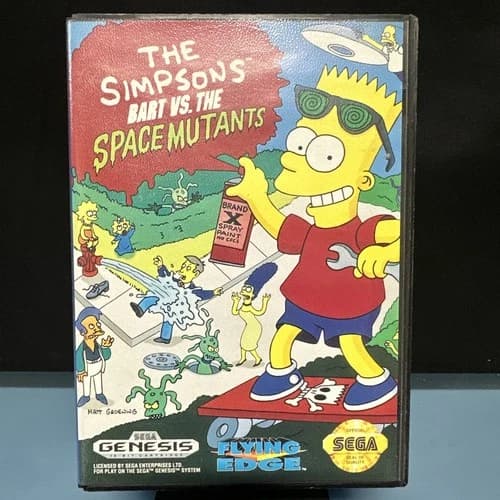 Simpsons: Bart vs. The Space Mutants (Sega Genesis, 1992) Complete Cib