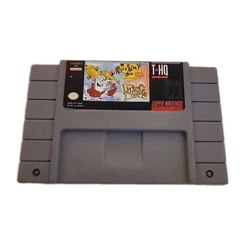 Super Nintendo SNES The Ren & Stimpy Show Fire Dogs Authentic Tested