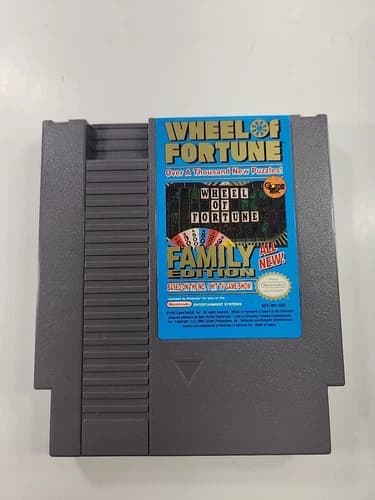 Wheel of Fortune Family Edition (Nintendo NES, 1990) Cartridge Only, Tested