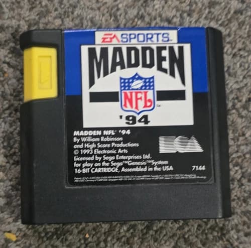 EA SPORTS Madden NFL '94 Sega Genesis Game Cartridge American Football