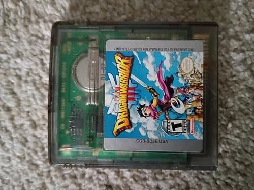 Dragon Warrior III 3 (Nintendo Game Boy Color, GBC, 2001) Authentic Tested