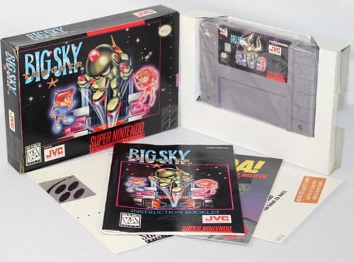 Big Sky Trooper SNES Super Nintendo Complete CIB Great Condition w/ Reg! RARE!