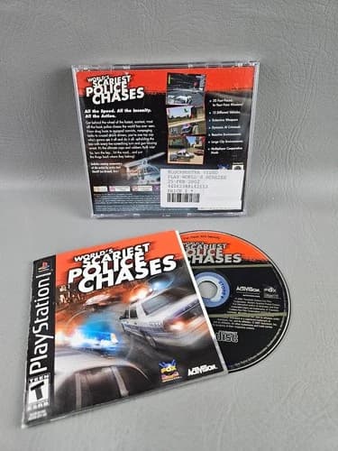 World's Scariest Police Chases PlayStation Video Game PS1 CIB