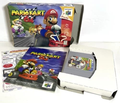 N64 Mario Kart 64 (CIB, Nintendo 64, NTSC, 1997, Complete In Box) Canadian