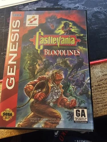 Castlevania Bloodlines Sega Genesis Complete With Manual And Hard Case G2U