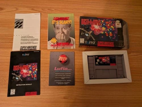 Bust-A-Move Super Nintendo SNES CIB Manual And All Inserts.