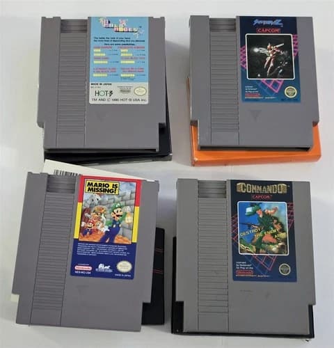 S-75 VINTAGE ORIGINAL NINTENDO NES MARIO IS MISSING! SECTION Z COMMANDO ETC