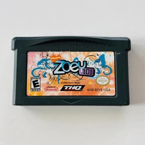 ZOEY 101 NINTENDO GAMEBOY ADVANCE GBA SP GAME Nickelodeon TeenNick Tested Works