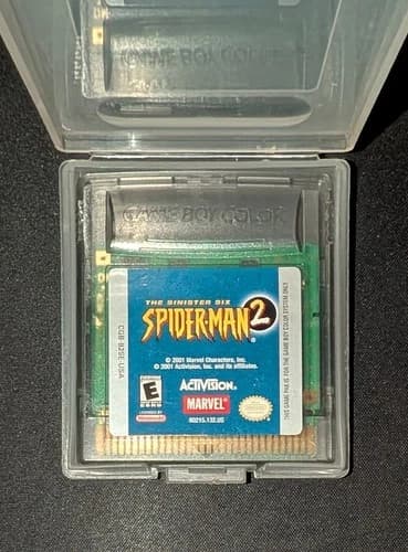 Spider-Man 2: The Sinister Six (Nintendo Game Boy Color, 2001) CARTRIDGE TESTED