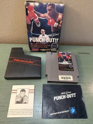 Mike Tyson’s Punch-Out!! Nintendo NES Complete In Box CIB W/Letter Good Shape