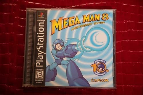 Mega Man 8 (Sony PlayStation 1, 2002) CIB tenth Anniversary of Mega Man