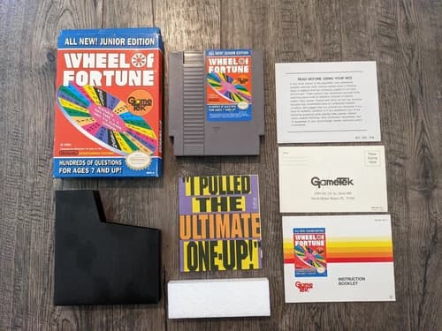 Wheel of Fortune -- Junior Edition (NES, 1989) Complete W/ Box and Manual Papers