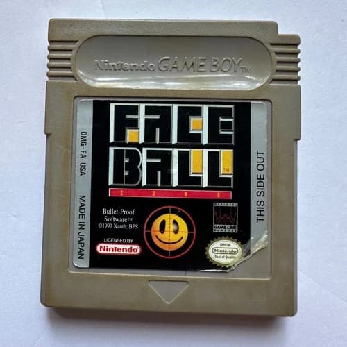 Face Ball 2000 Nintendo Gameboy Cartridge Authentic Tested Game Boy Faceball