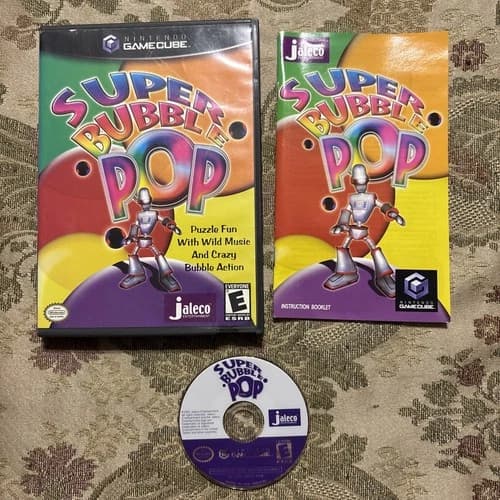 Super Bubble Pop (Nintendo Gamecube) Complete In Box Tested Works !!