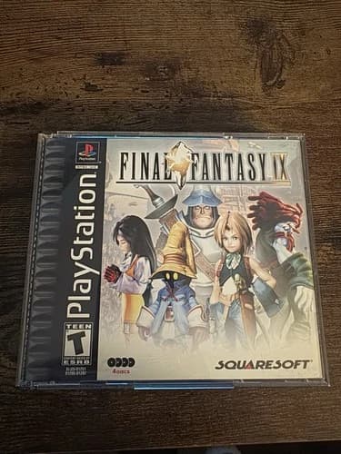 Final Fantasy 9 IX PS1 Playstation 1 Complete 4 Discs 2 Manual CIB Black Label