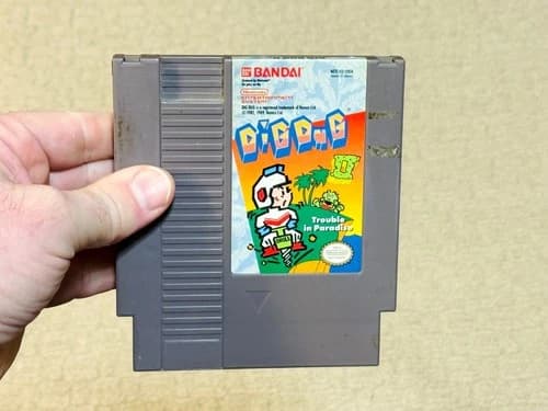 Dig Dug II Trouble in Paradise - Nintendo NES Game Cartridge - Authentic
