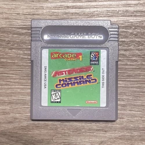 Nintendo Game Boy Game -Arcade Classic 1: Asteroids/Missile Command Tested/Works