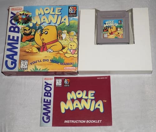 Mole Mania (Nintendo Gameboy Game Boy) Complete CIB