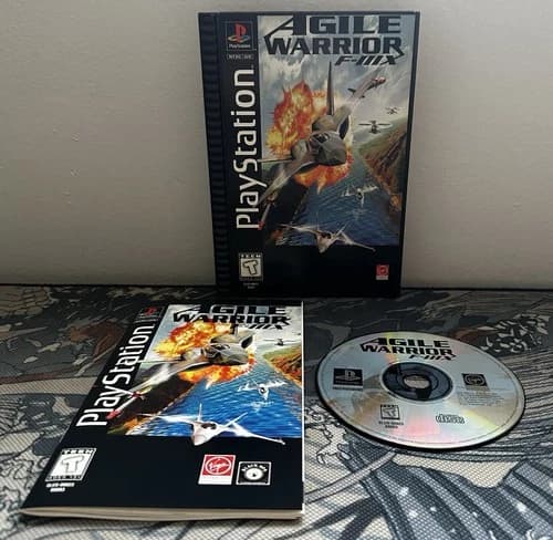 Agile Warrior F-111X for Sony PlayStation 1 PS1 Long Box Complete Great Shape
