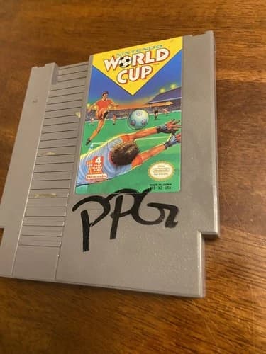 Nintendo World Cup NES Game Tested Authentic Blockbuster Rental Copy (See Vid)