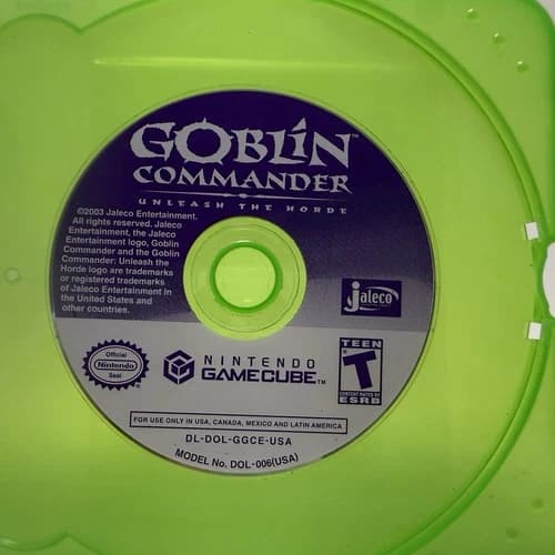 Goblin Commander: Unleash the Horde (GameCube, 2003) Disc Only Tested Works