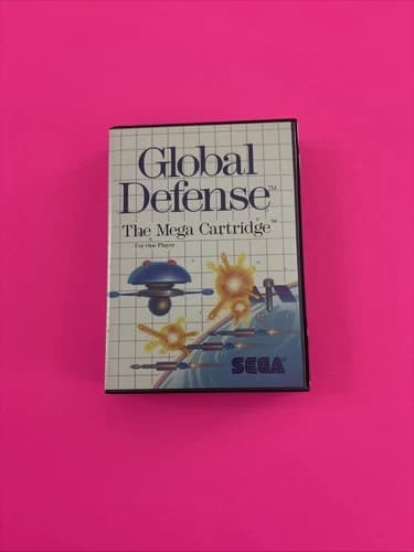 Global Defense (Sega Master System, 1988) Complete w/Manual Authentic