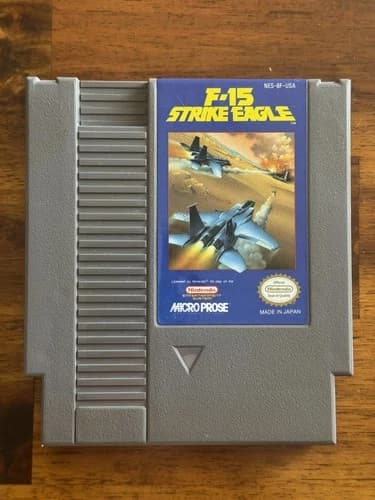 F-15 Strike Eagle Nintendo NES Cleaned/Tested