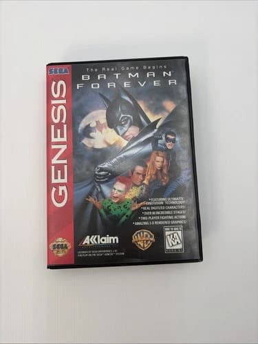 Batman Forever (Sega Genesis, 1995) TESTED WORKING GAME CIB- VG+