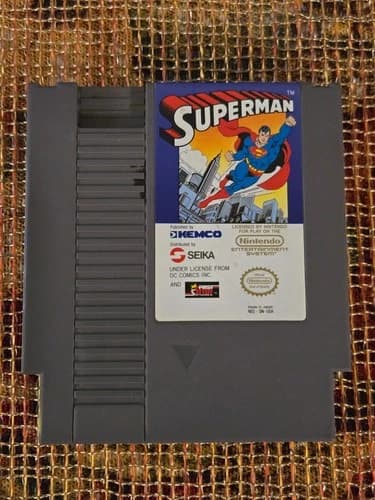 Superman Nintendo NES, 1985 Video Game Cartridge