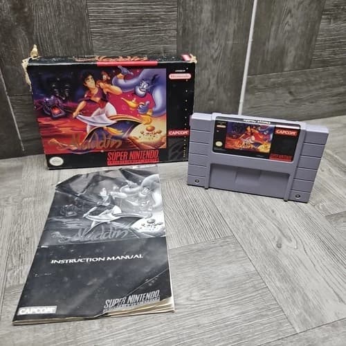 Disney's Aladdin Super Nintendo Entertainment System SNES 1993 Complete Capcom